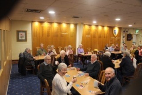 Members enjoying a social evening in the restaurant